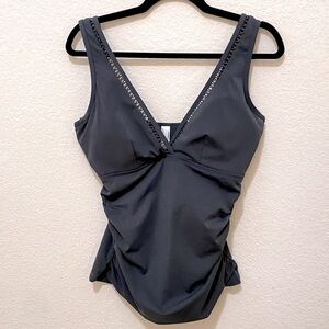 Sea Level Swim Lola Shimmer E Cup Crossover Singlet Top